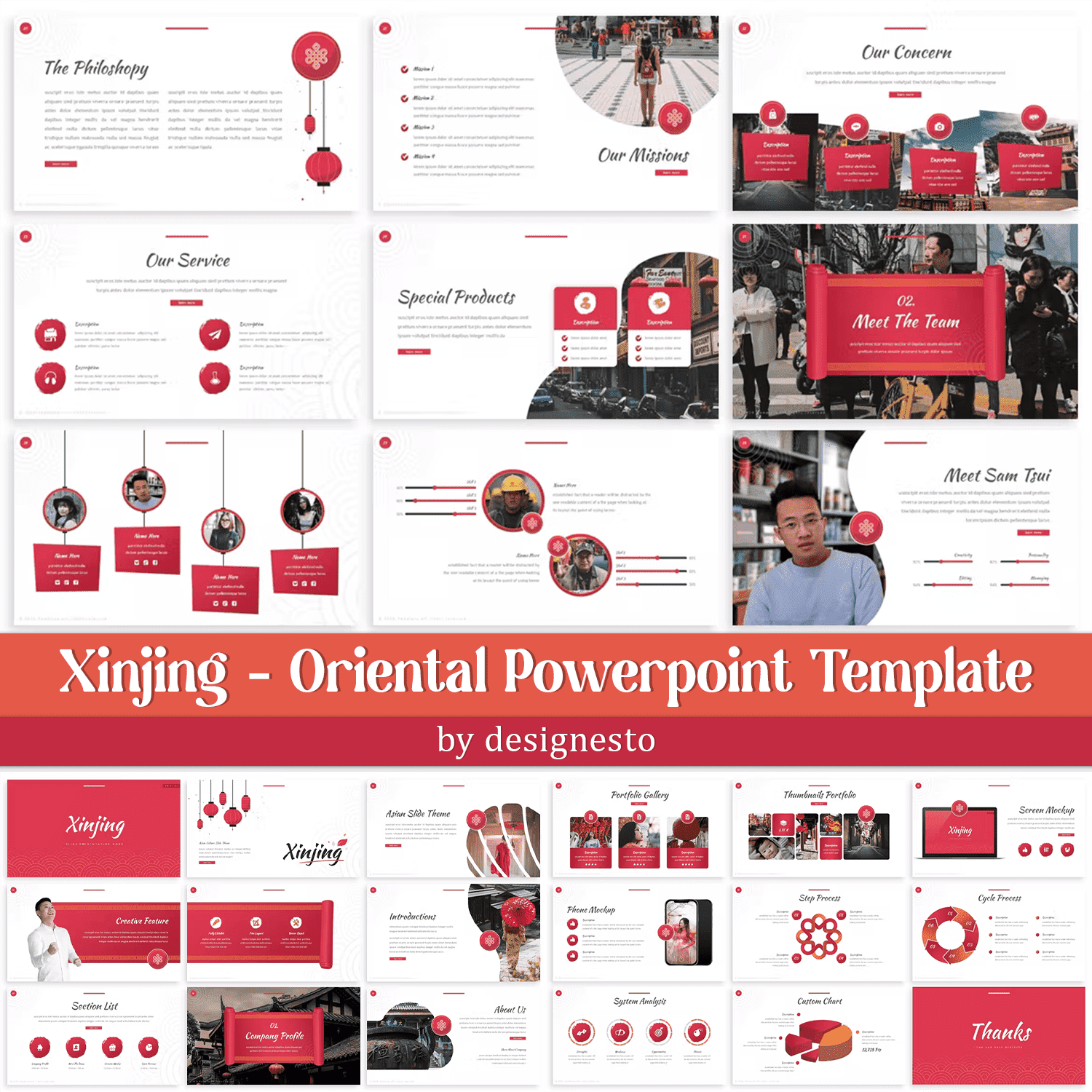 Second picture Xinjing oriental powerpoint template 1500x1500.