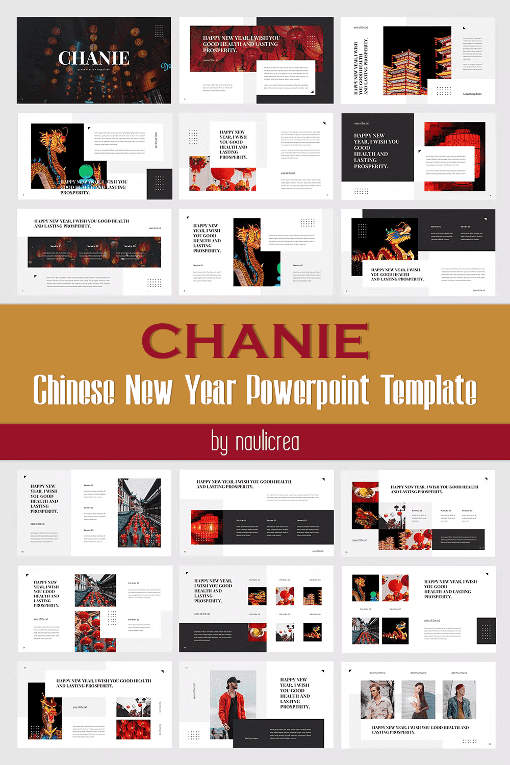 Chanie - chinese new year powerpoint template, picture for Pinterest.
