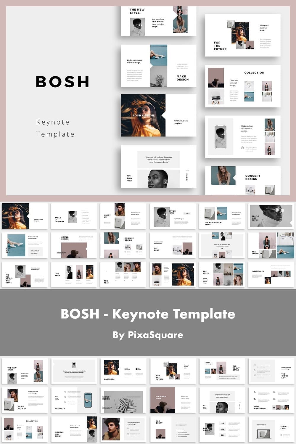 Table of content of Bosh keynote template.