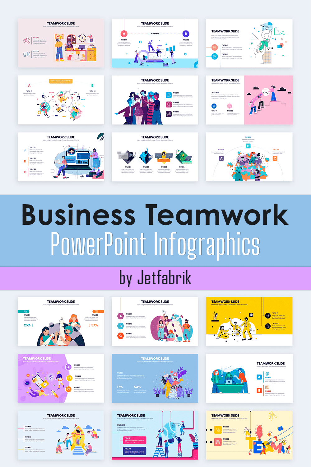 Business teamwork powerpoint infographics, picture Pinterest.