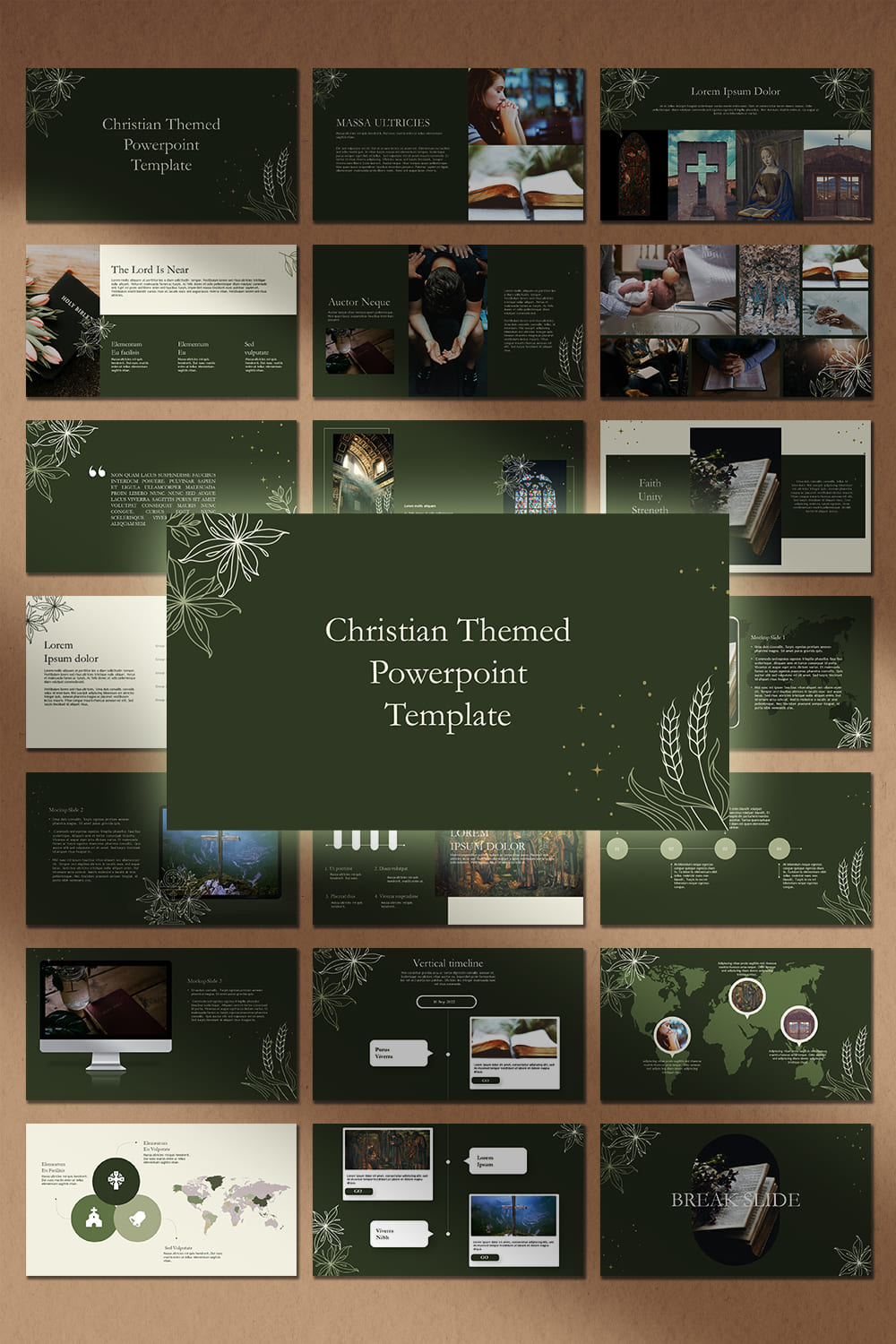 Christian themed powerpoint template, picture 1000x1500 for Pinterest.