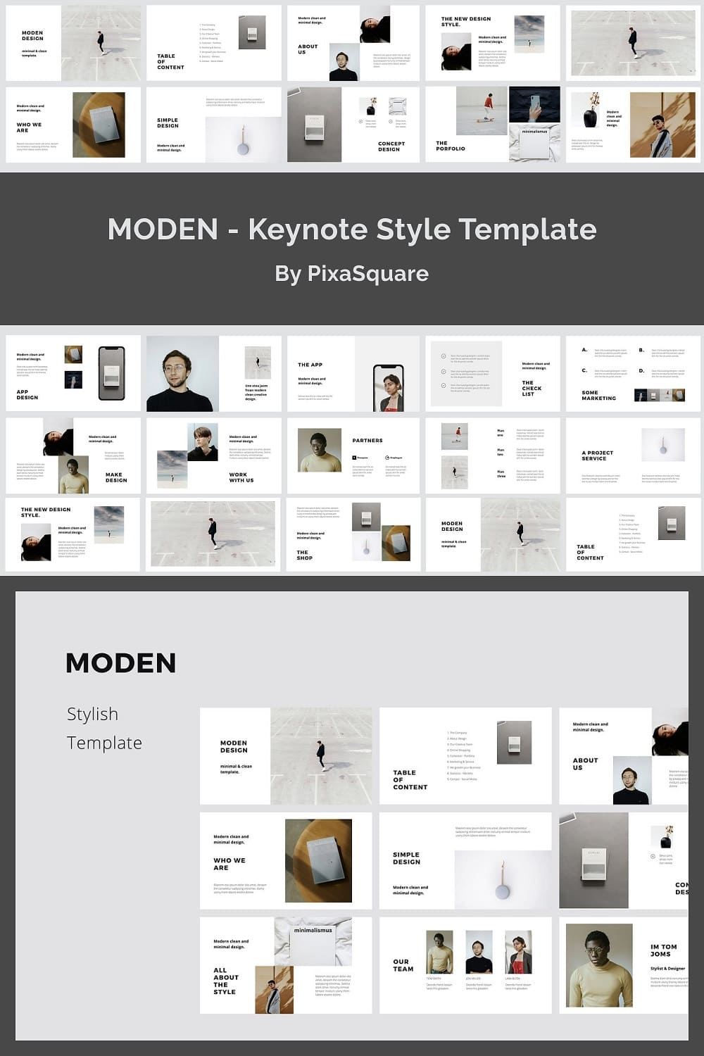 Title with Slides - Moden Stylish Template.