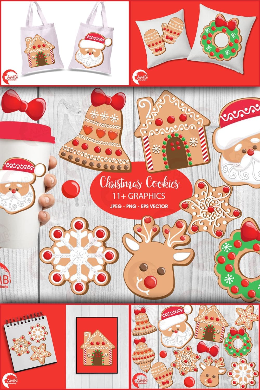 Xmas cookies clipart amb 1539, picture for Pinterest 1000x1500.