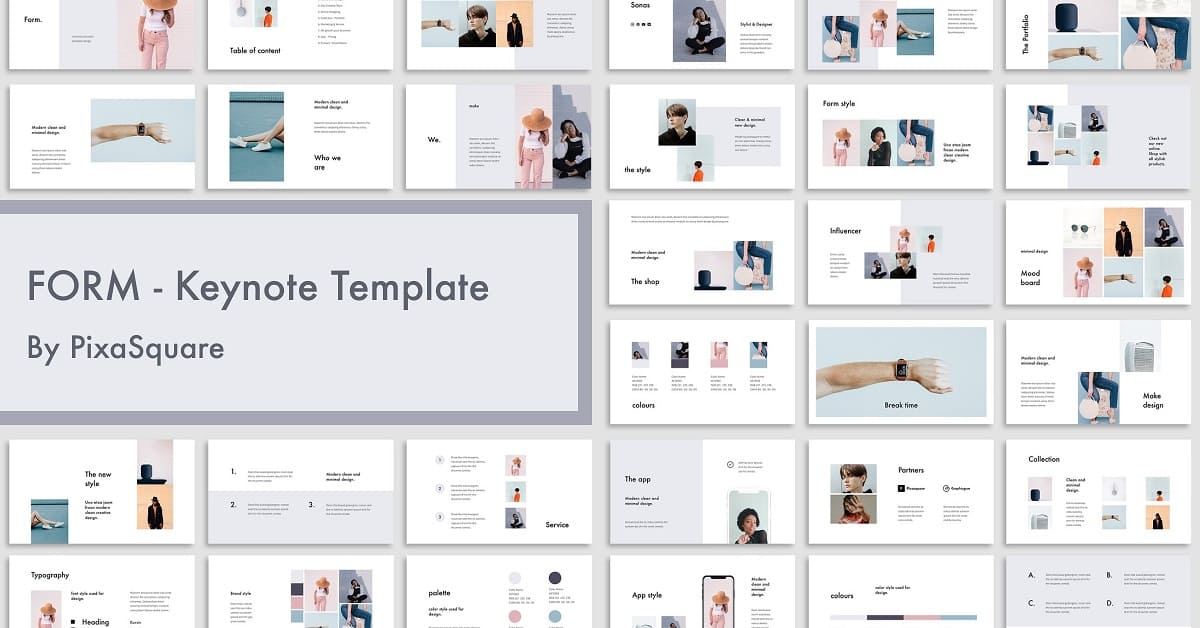 30 Slides, FORM - Keynote Template, Picture for Pinterest.