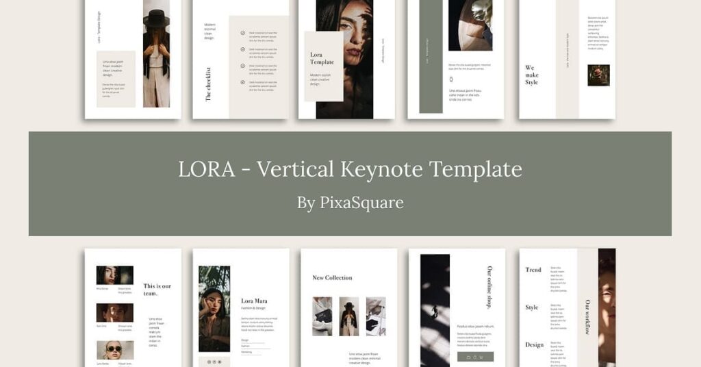 LORA - Vertical Keynote Template – MasterBundles