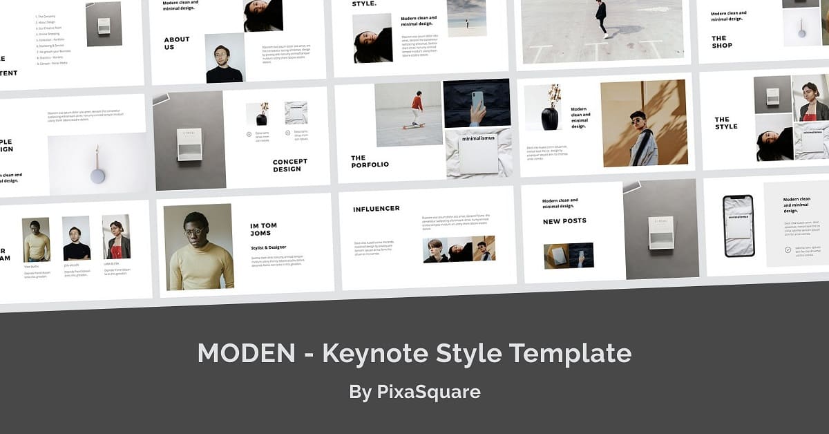 Moden - Keynote Style Template by PixaSquare.