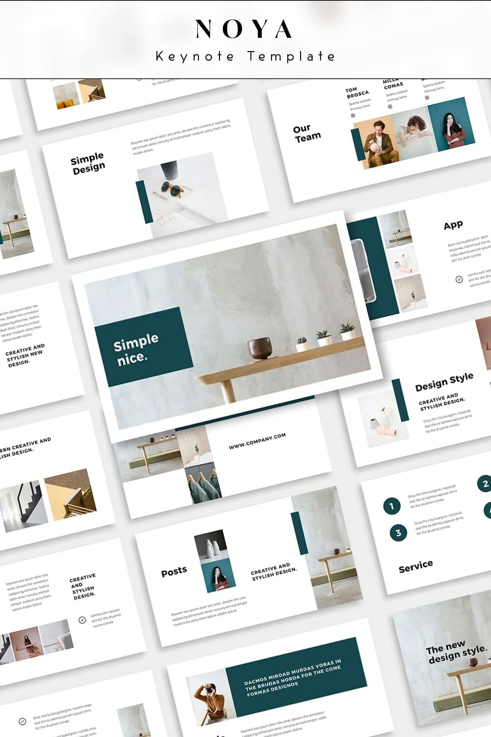 Noya - Keynote template, Pinterest picture.