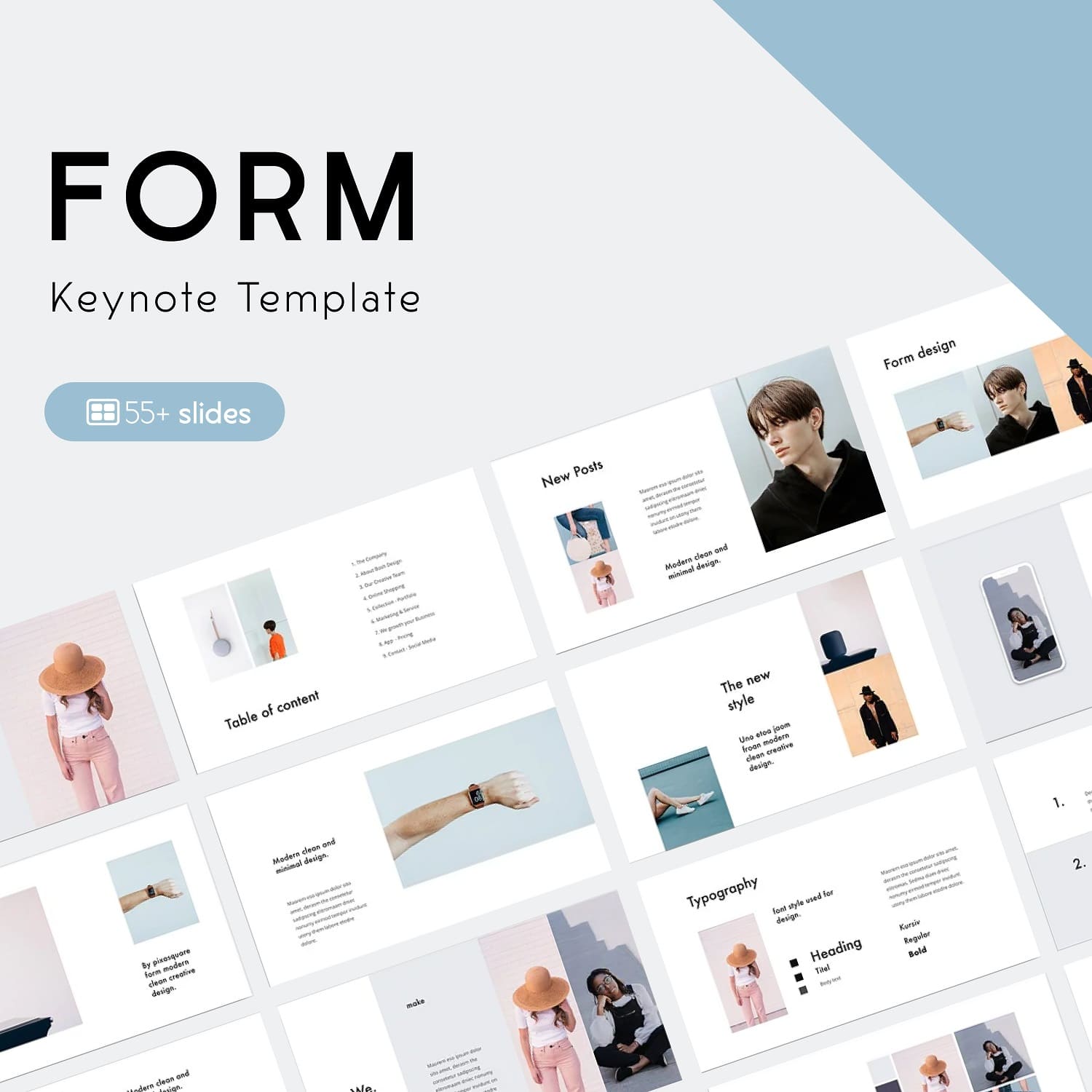 FORM Keynote Template, 55+ Slides.