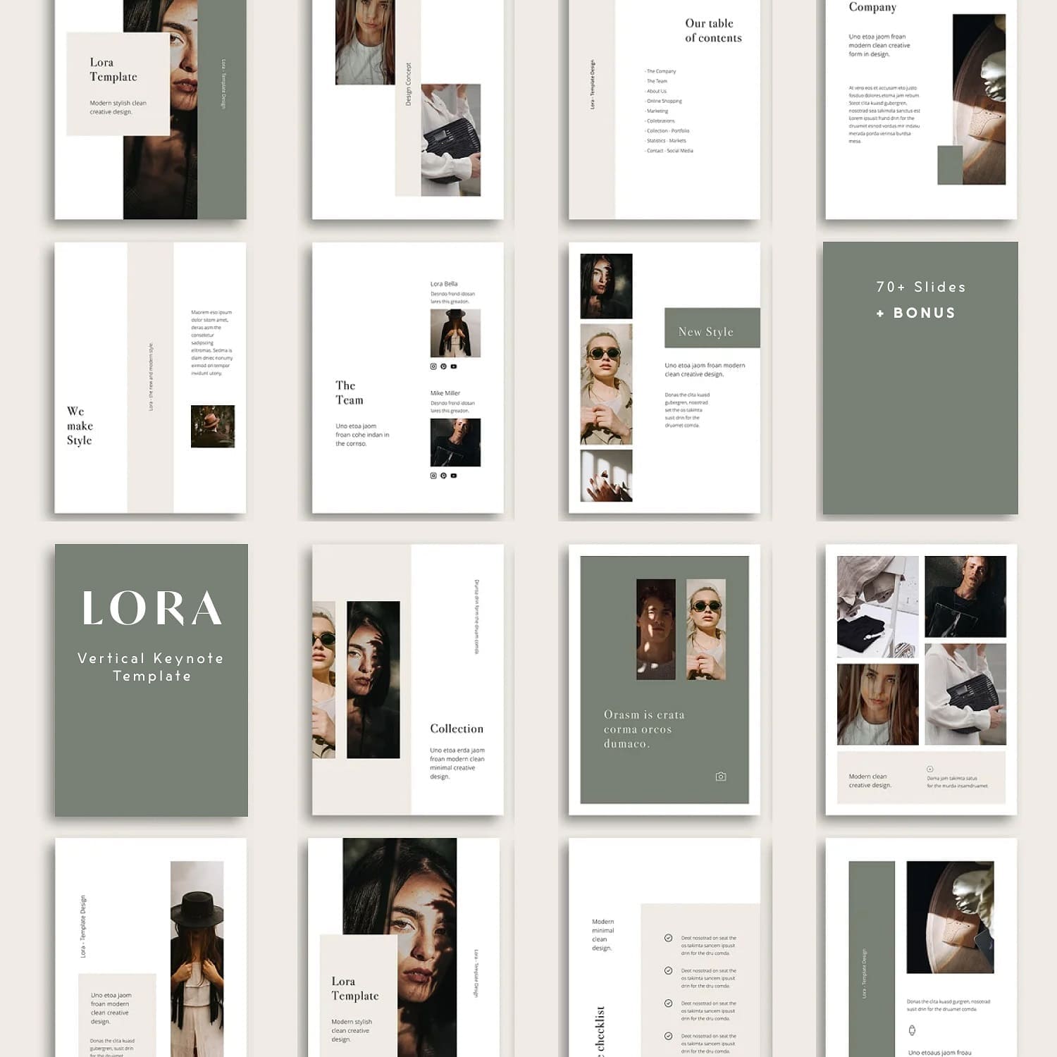 Lora Template, Our table of contents, Company.