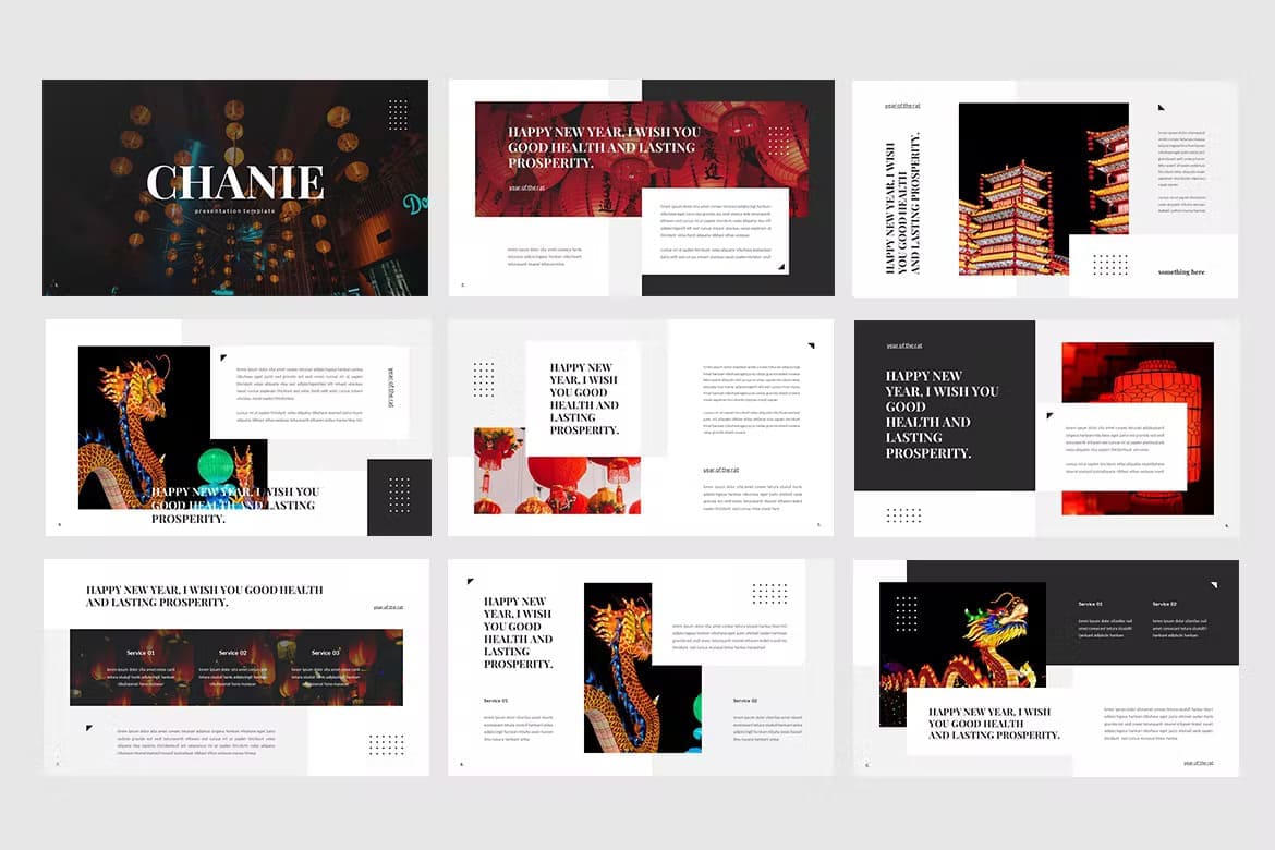 9 slides template: Chanie presentation template.