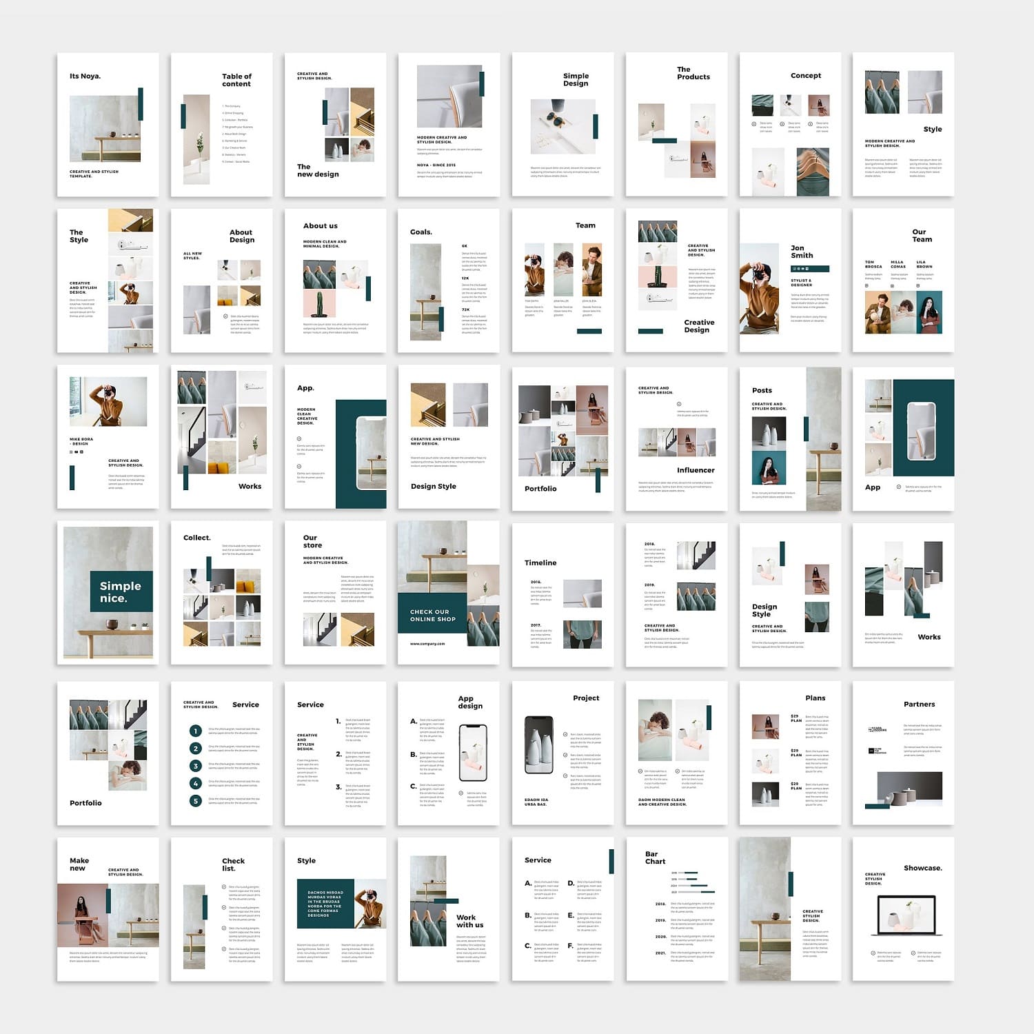 48 slides vertical template Keynote Noya.