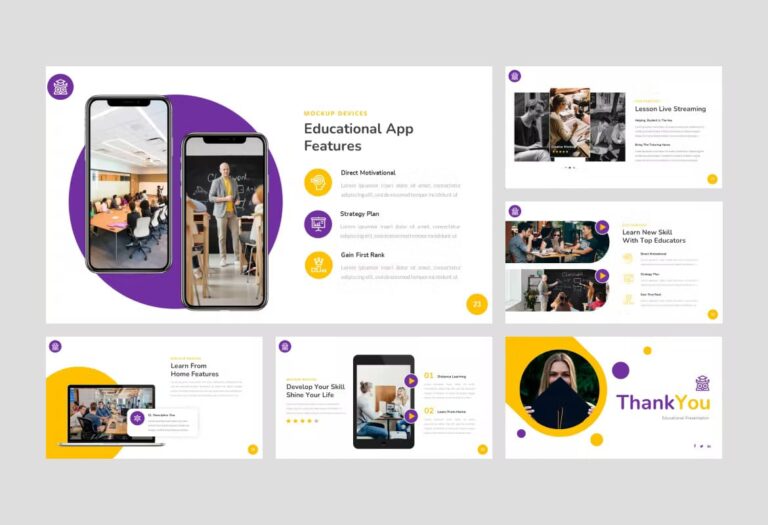 Education University Powerpoint Template - Educa – MasterBundles