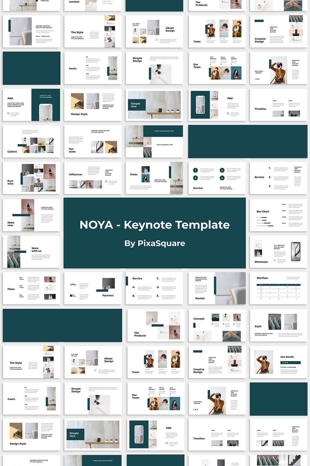 Noya - Green theme keynote template.