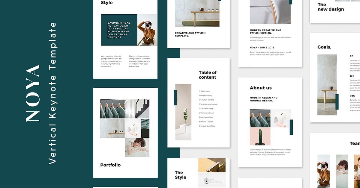 Title Noya Vertical Keynote Template Facebook.