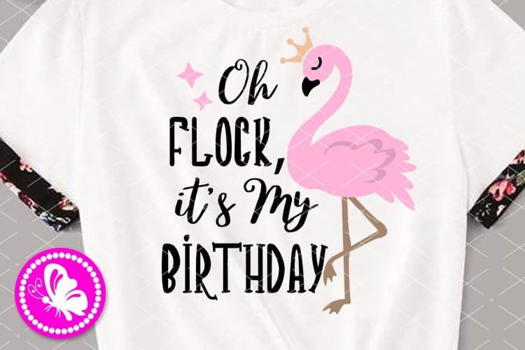 Inscription on white: "Oh flock, it's My Birthday".