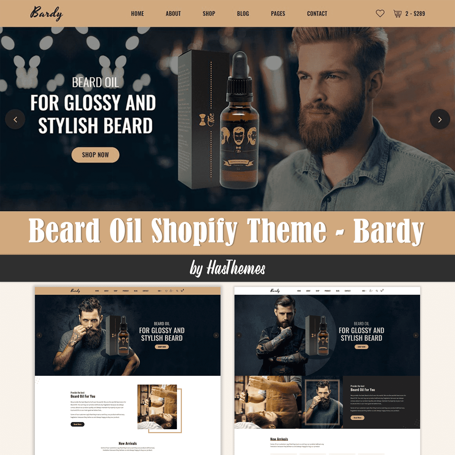 New arrivals of Beard oil shopify theme.