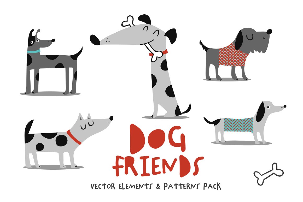 Various images of dogs with Dalmatians.