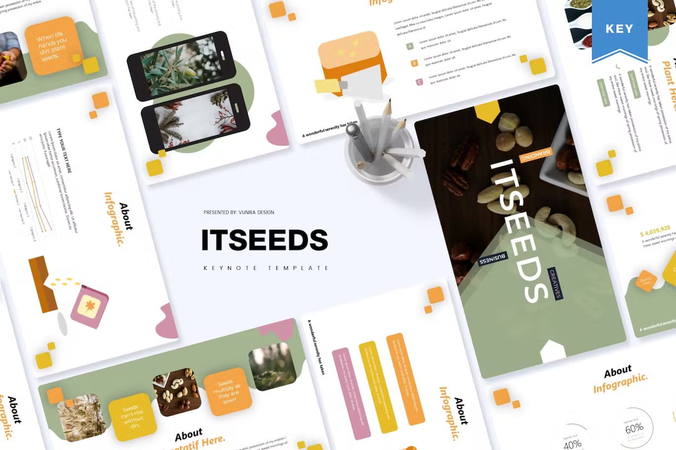 A wonderful serenity has taken with the Itseeds keynote template.