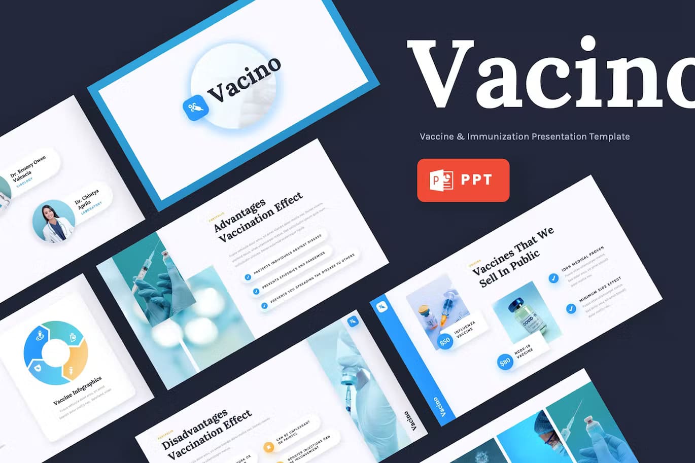 Vaccine and immunization presentation template.