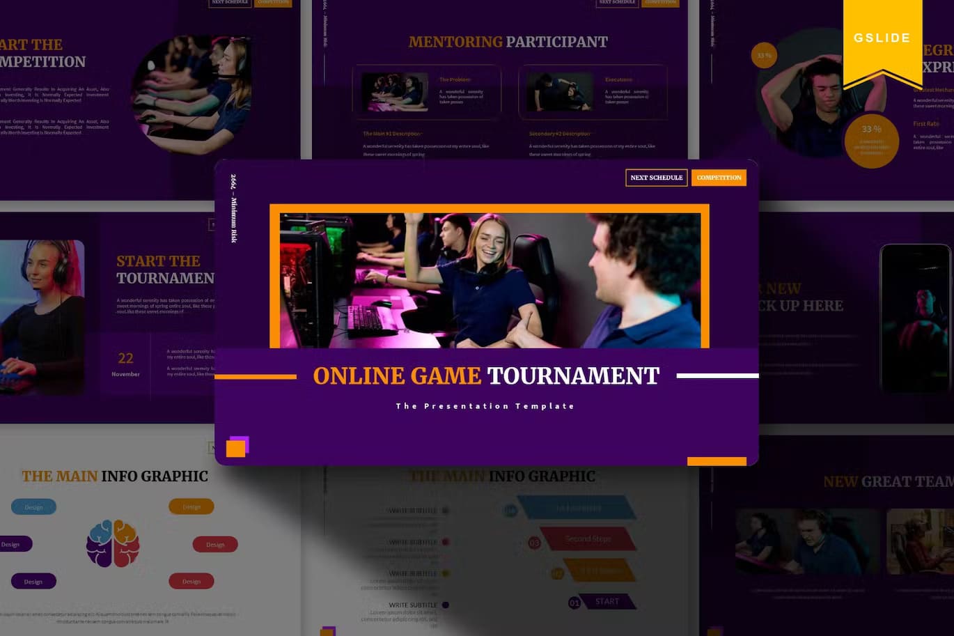 Online Game Tournament | Google Slides Template.