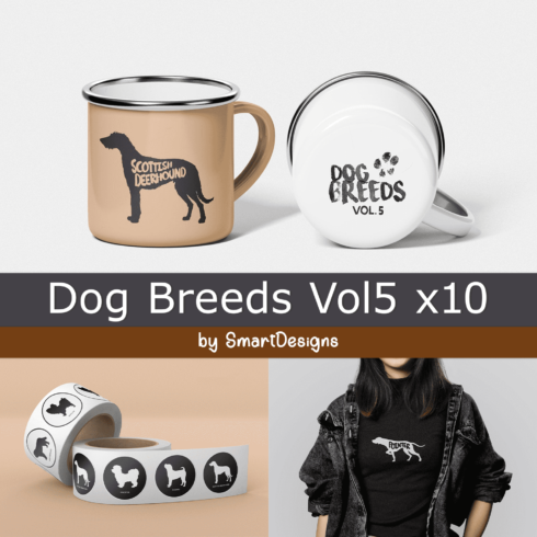 Prints of dog breeds.