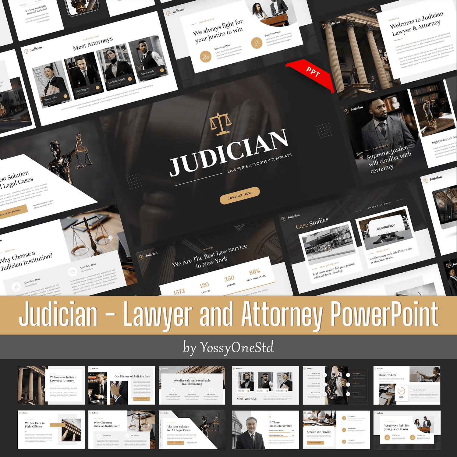 Prints of judician lawyer and attorney powerpoint.
