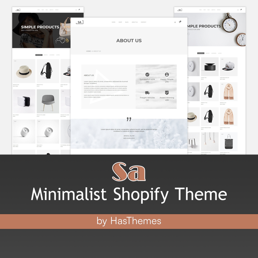 Minimalist Shopify Theme – Sa – MasterBundles