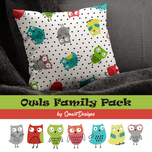 Prints of owls family pack.