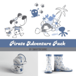 Prints of pirate adventure pack.