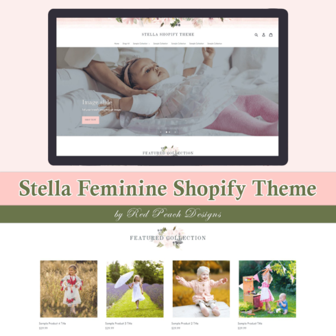 Preview stella feminine shopify theme.