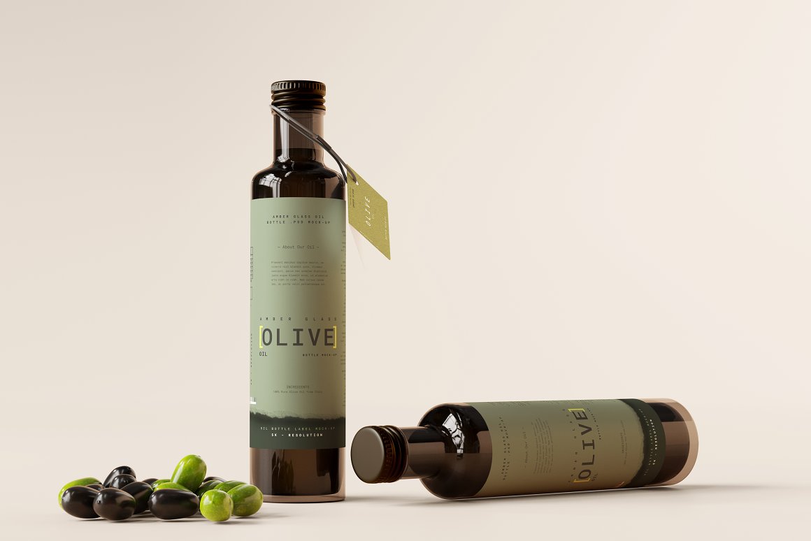 Bottles are thin on a twist of olive oil.