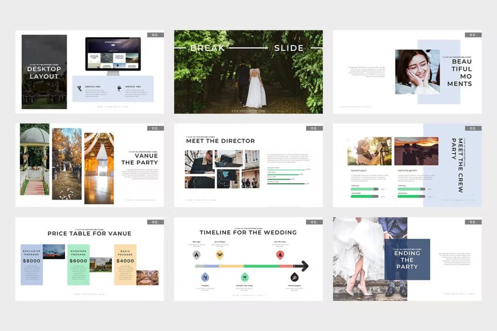 Corridoio: Wedding Organizer Powerpoint Template – MasterBundles