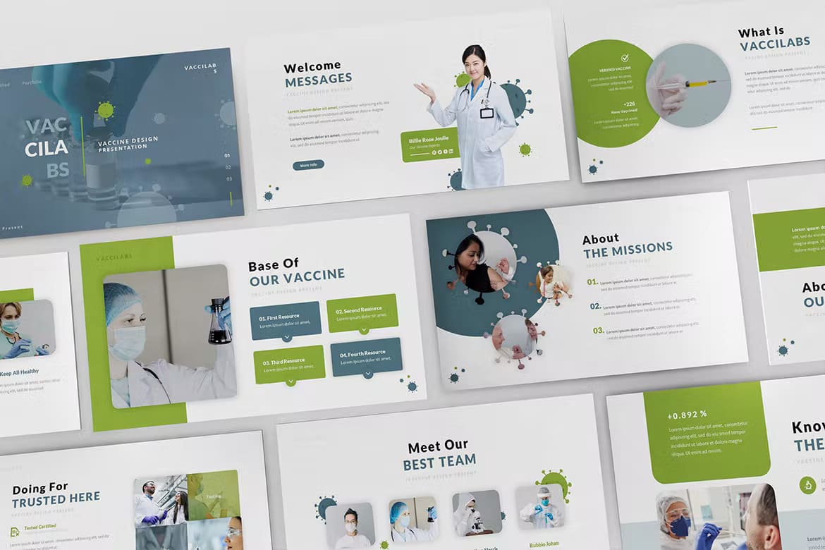 Best team of the Vaccilabs Powerpoint Presentation Template.