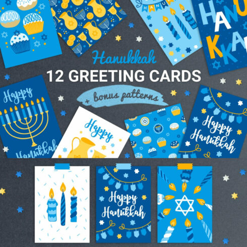 Prints of hanukkah cards bonus patterns.