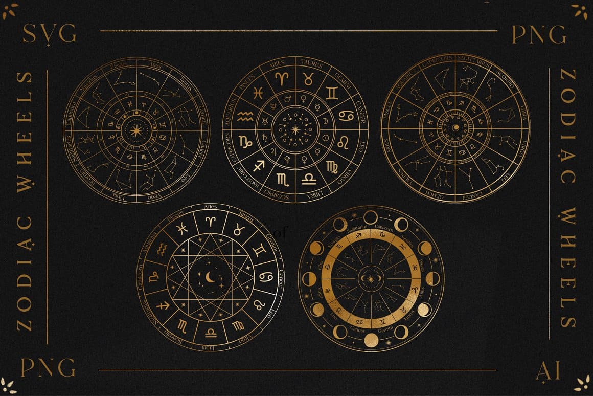 Zodiac Signs Constellation BUNDLE.