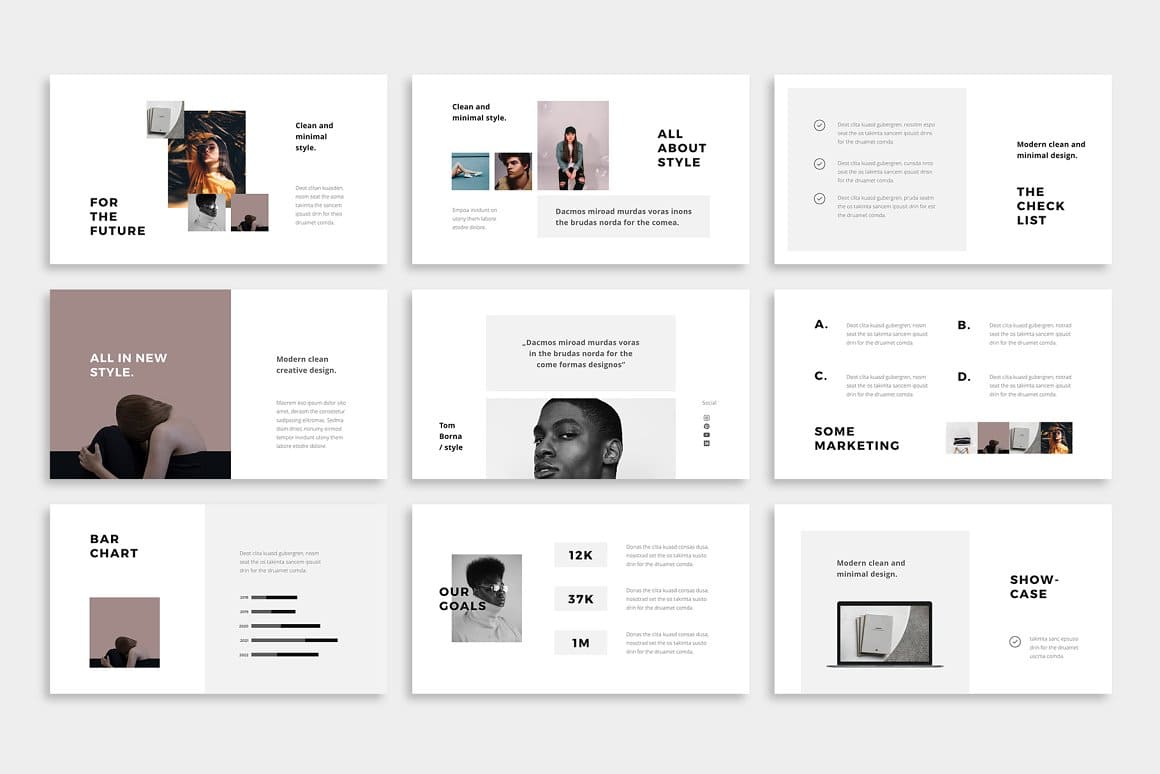 "For the Future, All About Style" Bosh Keynote Templates 1160x774.