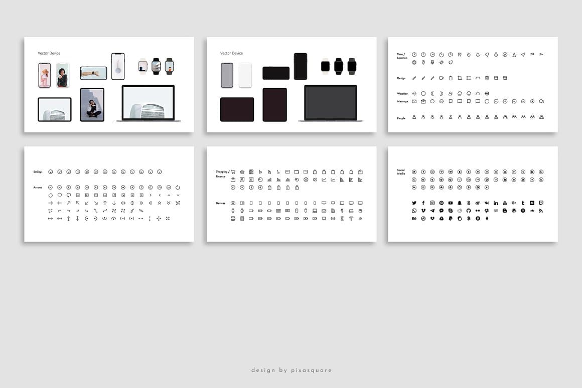 Form keynote template: Vector Device, Six Slides.
