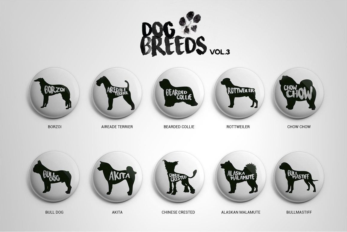 Dog logos on a white background.