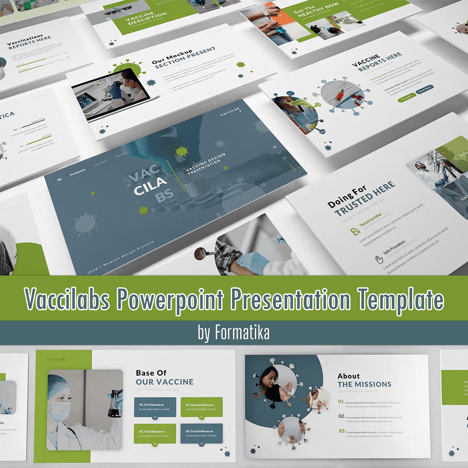 The mission of the Vaccilabs Powerpoint Presentation Template.