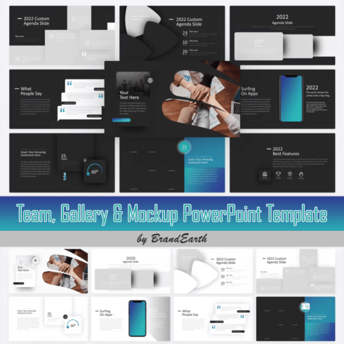 Team, Gallery & Mockup PowerPoint Template – MasterBundles