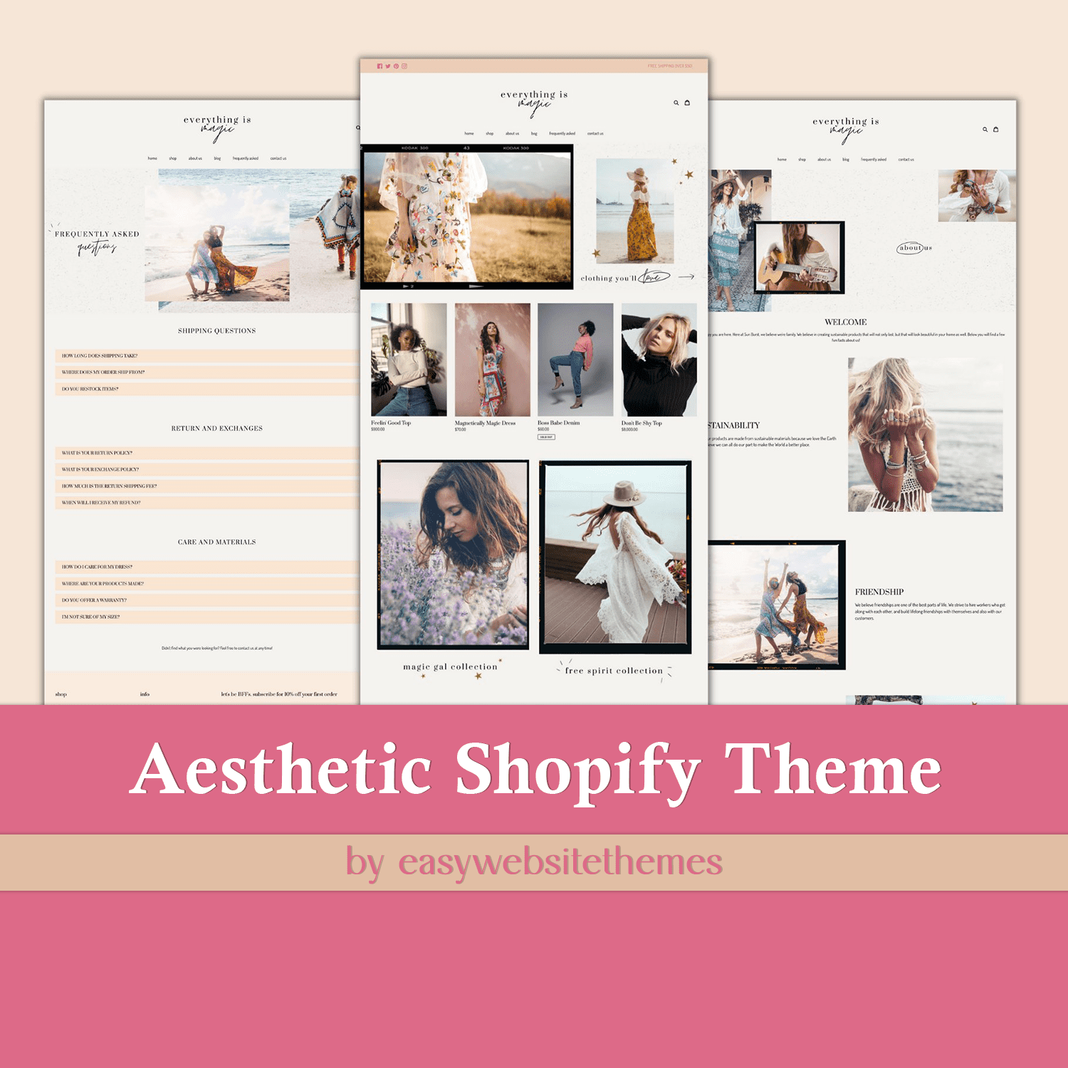 Aesthetic Shopify Theme.