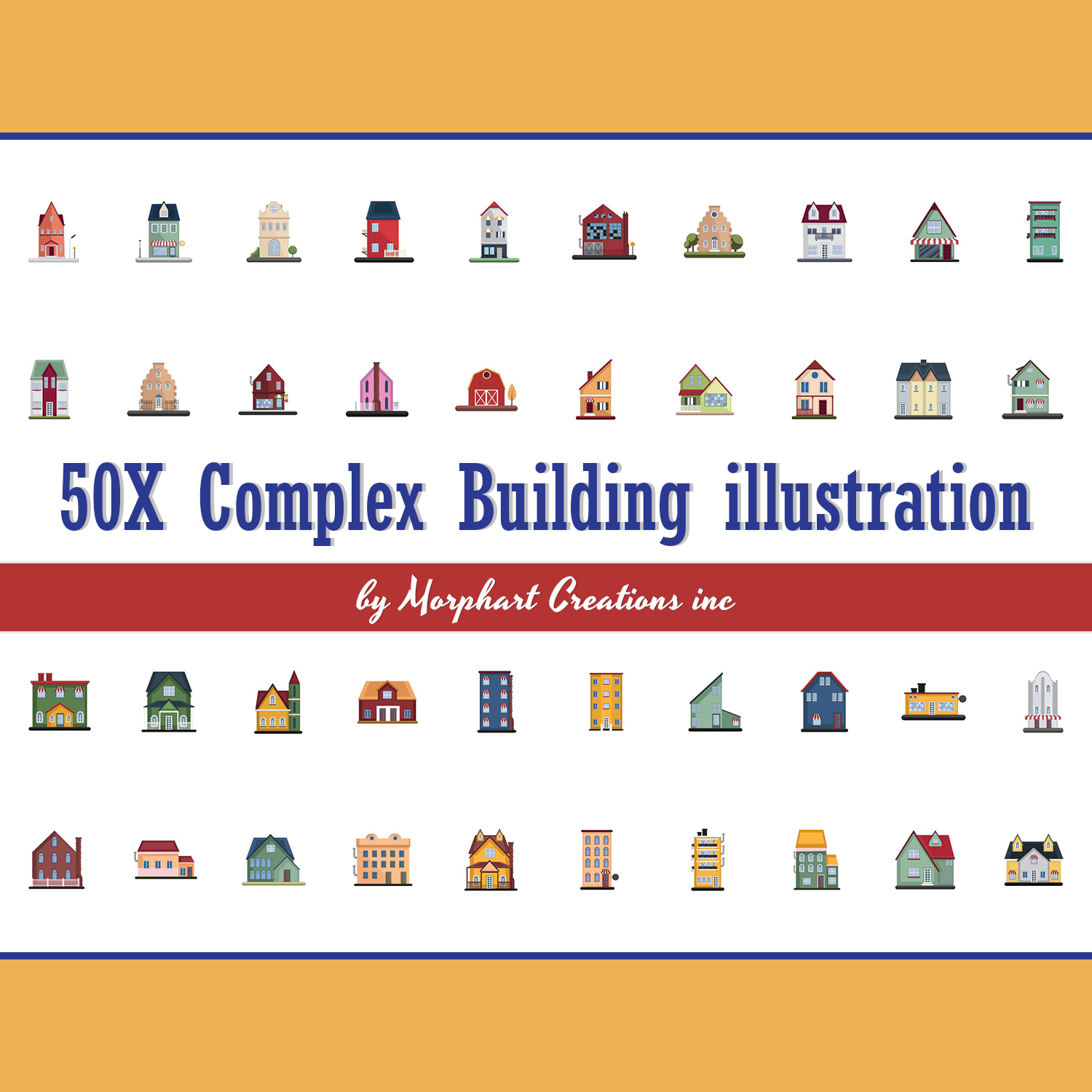 Complex building illustration preview.
