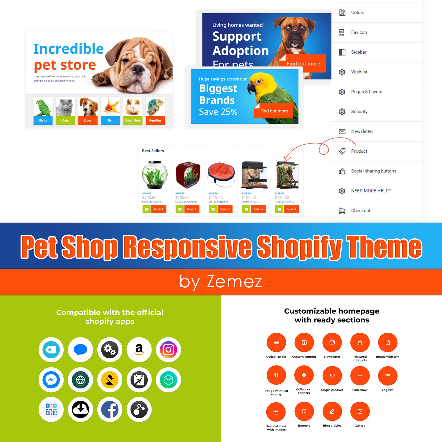 Preview pet shop responsive shopify theme.