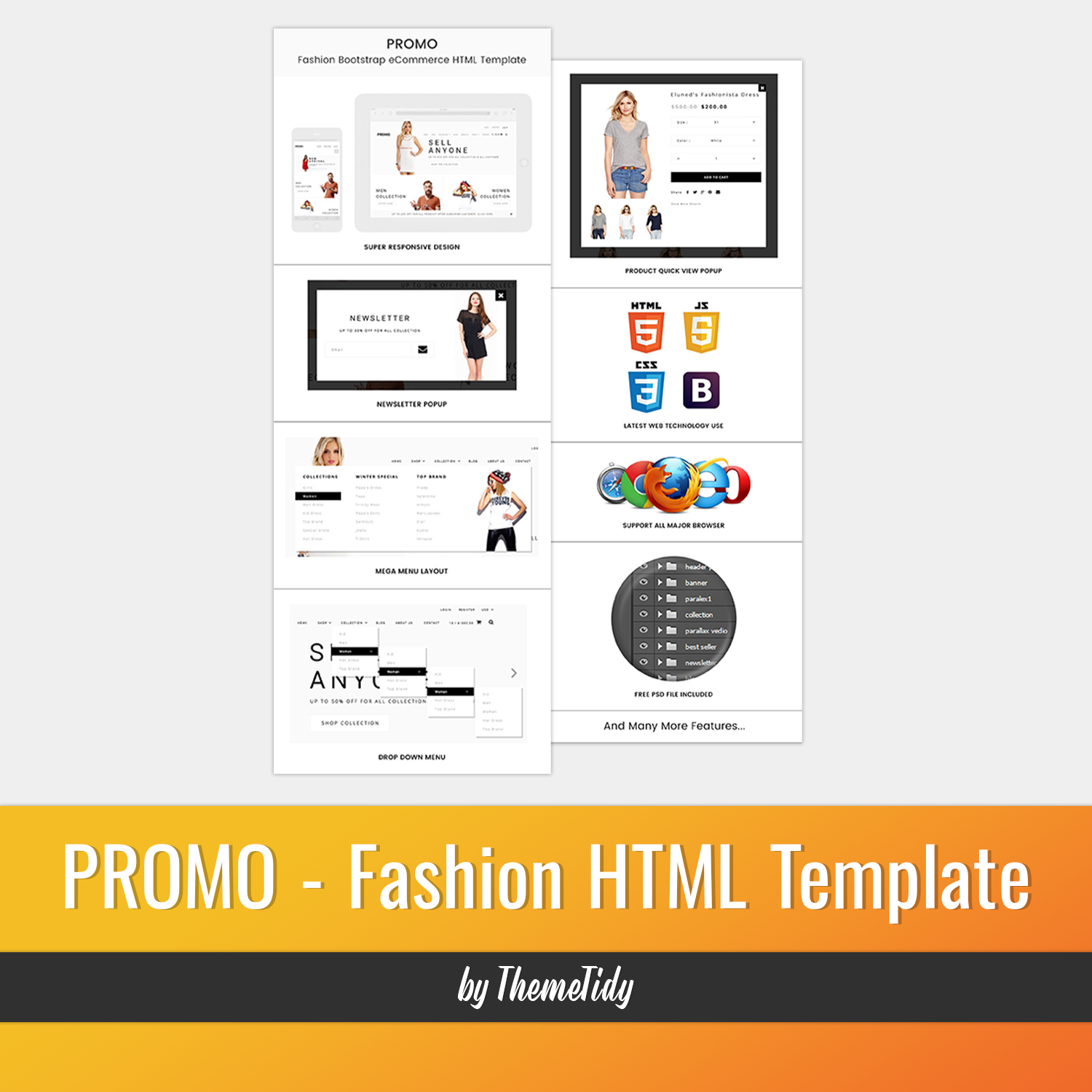 Preview promo fashion html template.