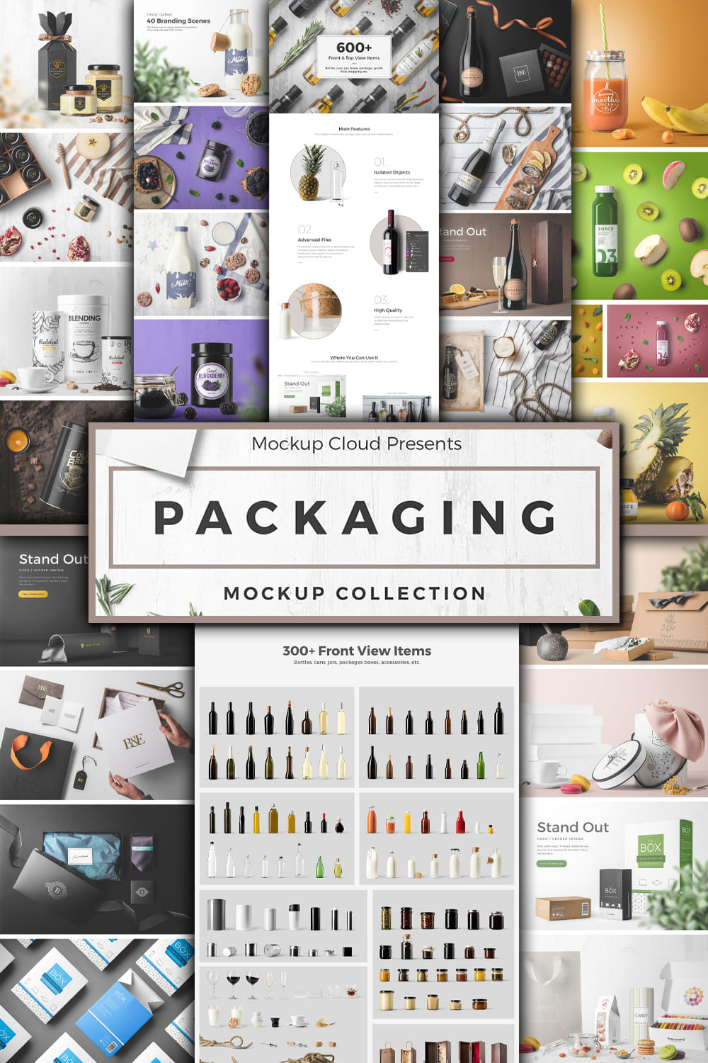 Packaging mockup collection of pinterest.