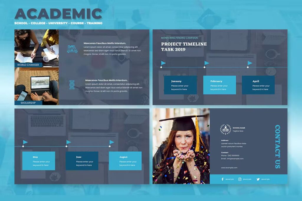 Academic - University School Powerpoint – MasterBundles