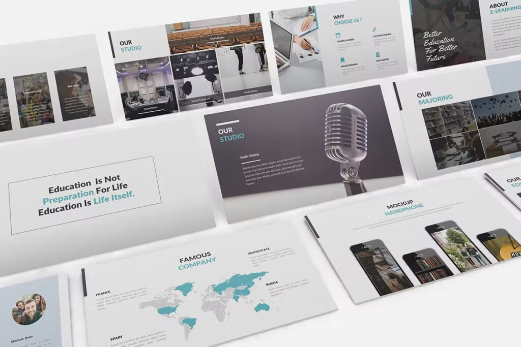University and Education Powerpoint Template – MasterBundles