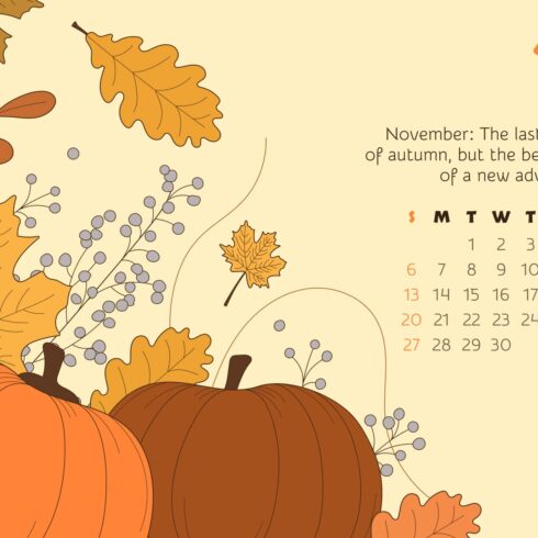 Free Hand Drawn November Calendar – MasterBundles