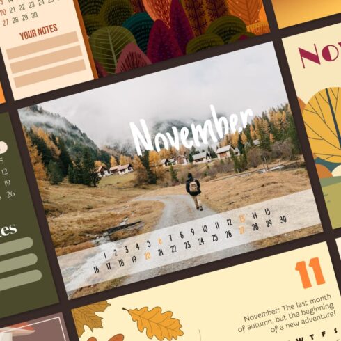 10 Free Editable November Calendars | MasterBundles