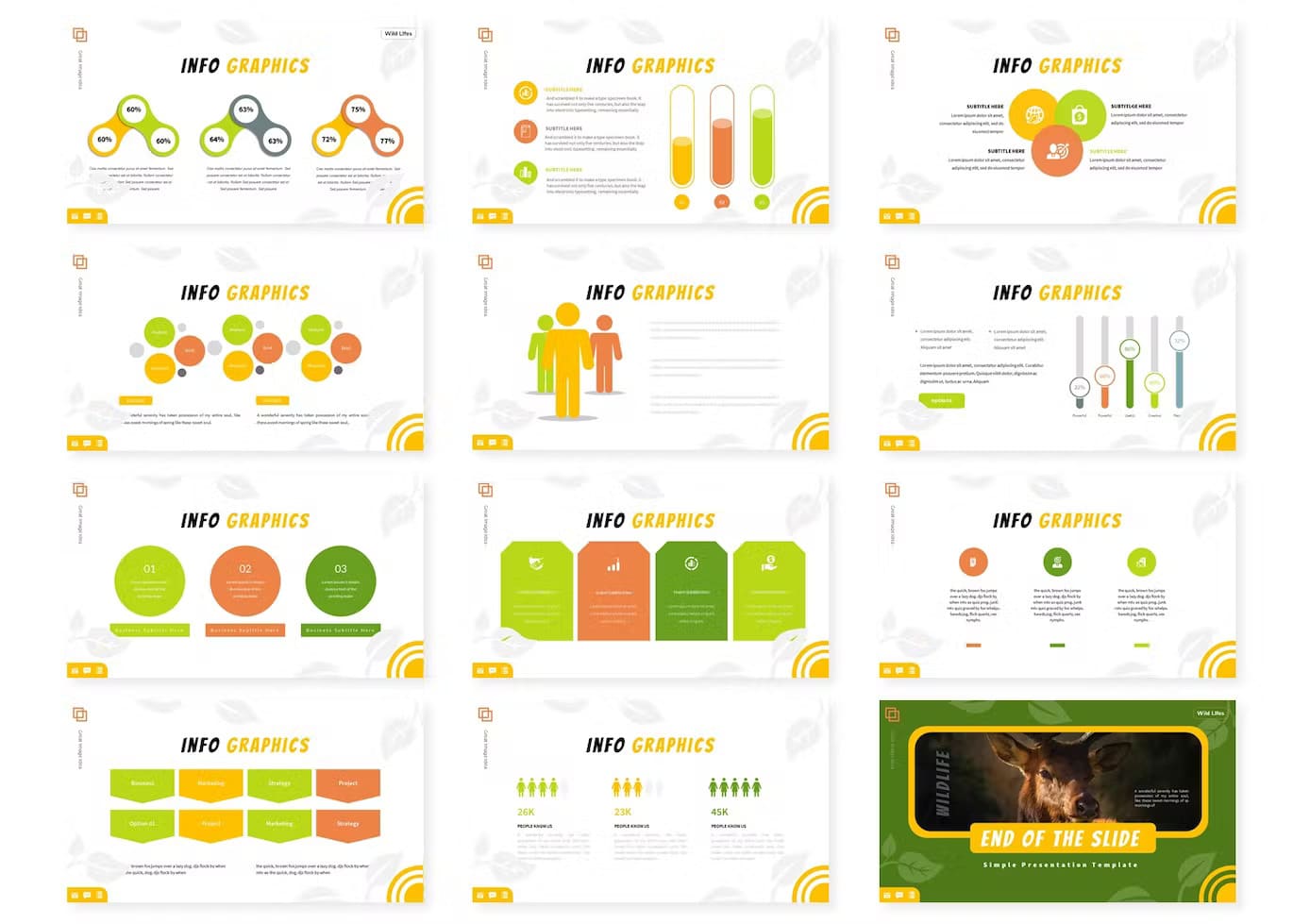 Infographics of the Animal Looklike | Google Slides Template.